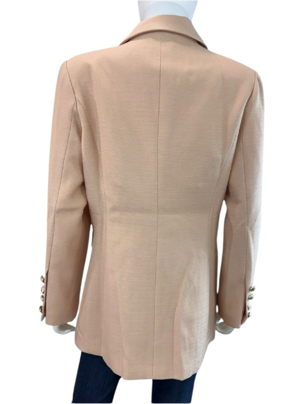 Belle & Bloom NWT Blush Pink Princess Polina Tweed Blazer Size L C0769 - Picture 3 of 13